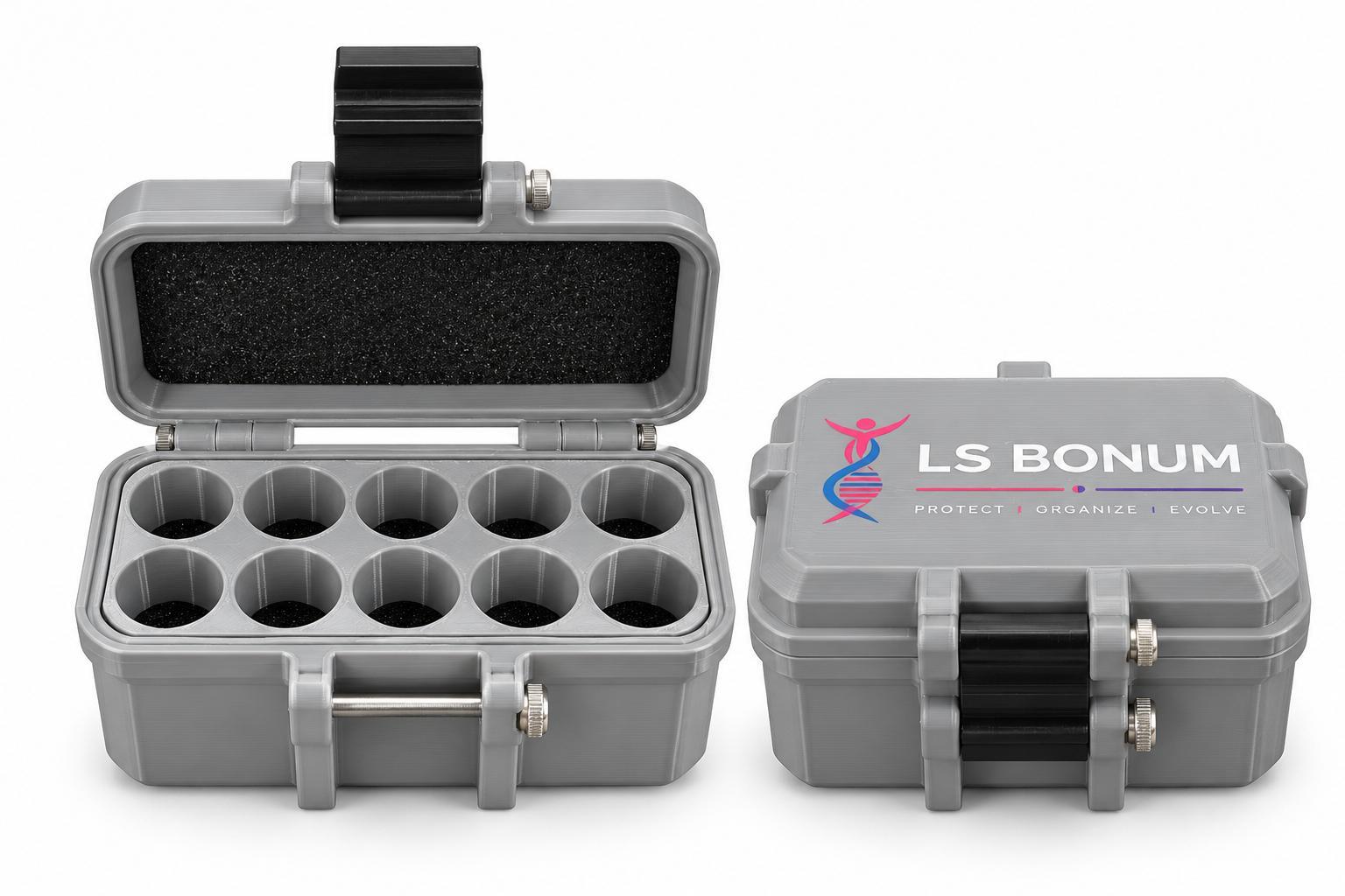 LS Bonum Vial Storage Case – 10 × 3 mL