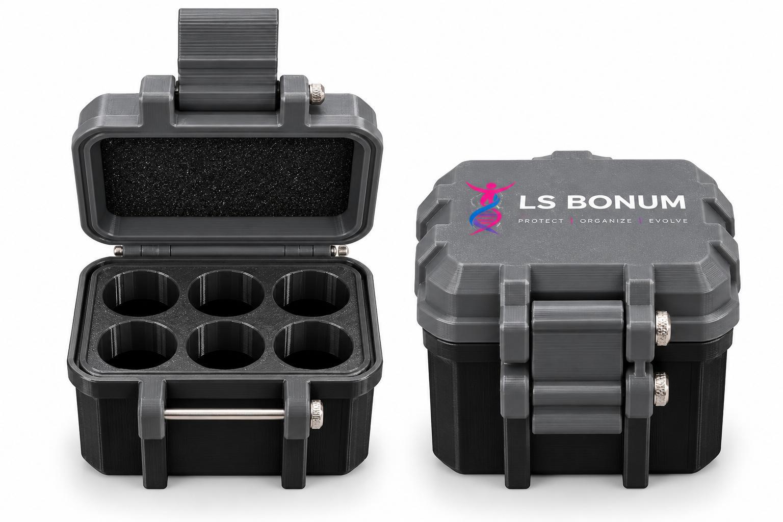 LS Bonum Vial Storage Case – 6 × 3 mL